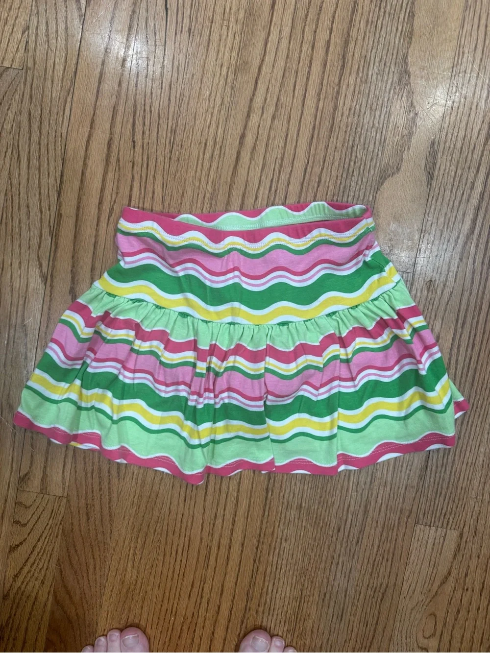 Gymboree Green and Pink Croc Tank with Striped Skirt Summer Set Size 6
